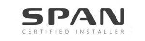 SPAN Certified Installer logo representing advanced electrical panel solutions provided by Suncovia for smart energy management.