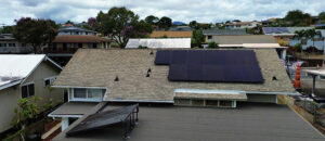 Residential solar install on a home.