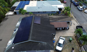 Residential solar install on a home.