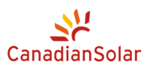 Canadian Solar logo representing solar panel solutions offered by Suncovia, featuring reliable and efficient solar technology.