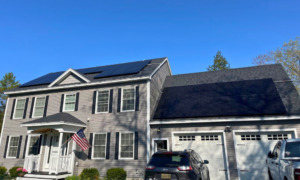 Beautiful residential home with rooftop solar panels installed by Suncovia, delivering clean and sustainable energy solutions.