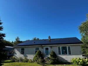 Residential home with rooftop solar panels installed by Suncovia, showcasing sustainable energy solutions for a greener future.