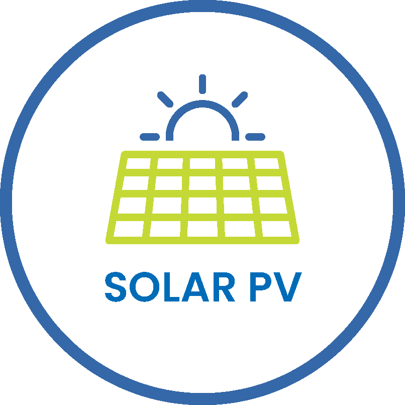 Solar PV icon representing Suncovia’s energy-efficient solar panel systems for homes and businesses.