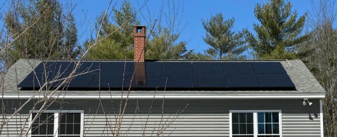Residential home with rooftop solar panels installed by Suncovia, capturing spring sunlight for energy efficiency and savings.