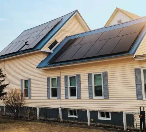 Solar Savings New England: Suncovia solar panels installed on a New England home helping homeowners reduce energy costs