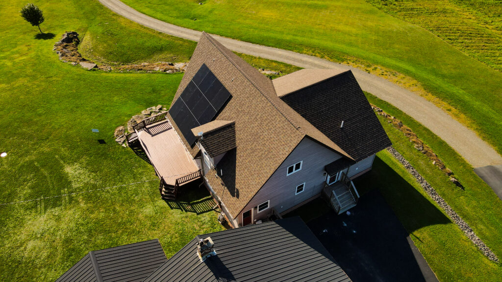 Spring solar harvest solar installation on a home maximizing net metering credits