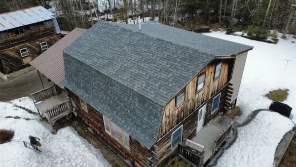 Finished residential roofing project by Roofing experts in Bangor on a Maine home